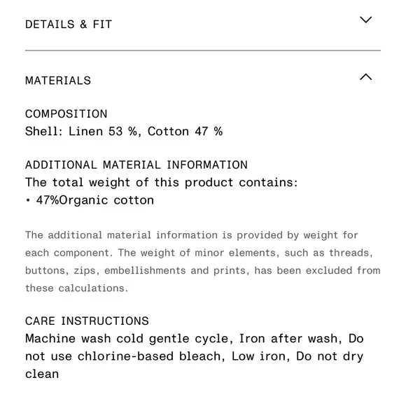 NWT & Other Stories Linen Blend T-Shirt in Beige/Cream Stripes • Women's Size M - Picture 5 of 5